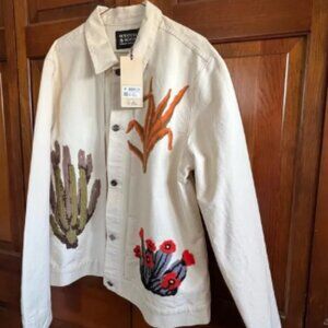Scotch & Soda Embroidered Jacket with Floral Design